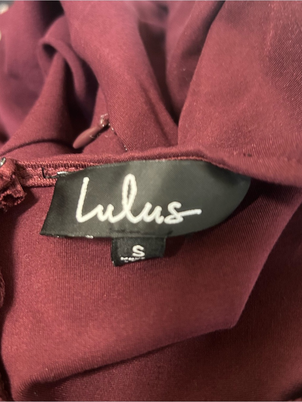 Beautiful Lulus Burgundy Red Skater Dress - Size S - Picture 4 of 5